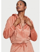 Велюровий Спортивний Костюм Victoria's Secret Velour Front-zip Hoodie & Velour Jogger, Canyon Rose
