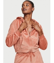 Велюровий Спортивний Костюм Victoria's Secret Velour Front-zip Hoodie & Velour Jogger, Canyon Rose