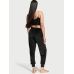 Велюровий Спортивний Костюм Victoria's Secret Velour Front-zip Hoodie & Velour Jogger, чорний