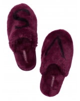 Домашні Тапочки Victoria's Secret Closed Toe Faux Fur Slipper, Бордові, 36-39 розмір
