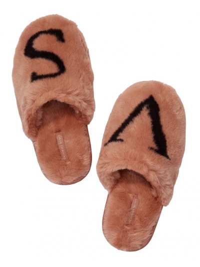 Домашні Тапочки Victoria's Secret Closed Toe Faux Fur Slipper, Коричневі, 36-41 розмір