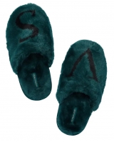 Домашні Тапочки Victoria's Secret Closed Toe Faux Fur Slipper, Зелені, 36-39 розмір