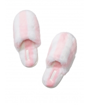 Капці Домашні Victoria's Secret Closed-Toe Faux Fur Slipper, Рожева смужка, 36-41 розмір
