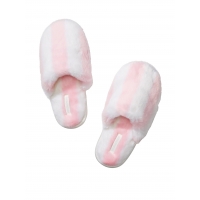 Капці Домашні Victoria's Secret Closed-Toe Faux Fur Slipper, Рожева смужка, 36-41 розмір