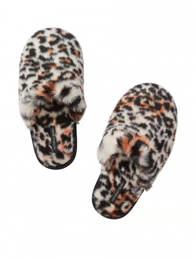 Капці Домашні Victoria's Secret Closed-Toe Faux Fur Slipper, Леопардові, 36-39 розмір