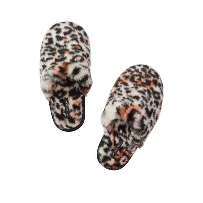 Капці Домашні Victoria's Secret Closed-Toe Faux Fur Slipper, Леопардові, 36-39 розмір