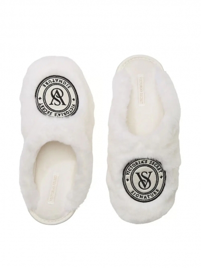 Капці Домашні Victoria's Secret Closed-Toe Faux Fur Slipper, Білі