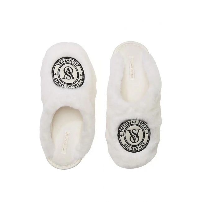 Капці Домашні Victoria's Secret Closed-Toe Faux Fur Slipper, Білі