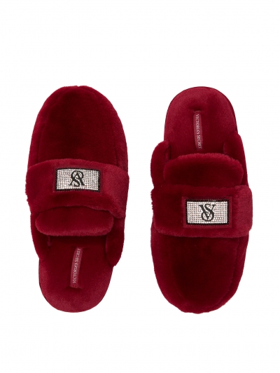 Капці Домашні Victoria's Secret Bling Strap Slipper, Бордові, 38-39 розмір