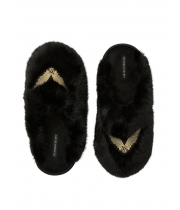 Капці Домашні Victoria's Secret Luxe Plush Closed-Toe Slippers, Чорні, 36-39 розмір