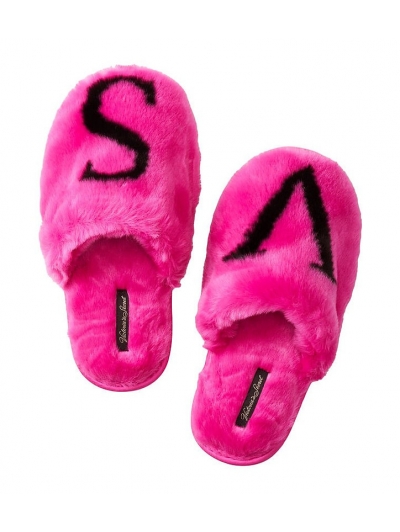 Домашні Тапочки Victoria's Secret Closed Toe Faux Fur Slipper, Яскраво-рожеві, 36-40 розмір