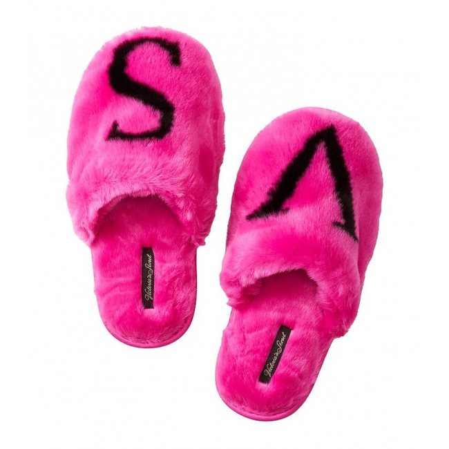 Домашні Тапочки Victoria's Secret Closed Toe Faux Fur Slipper, Яскраво-рожеві, 36-40 розмір